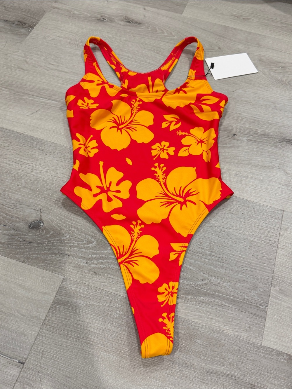 The Siesta Club Hibisco Red & Yellow One-Piece Swimsuit